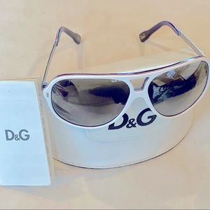 Dolce & Gabbana Sunglasses Aviators White w/case, no scratches